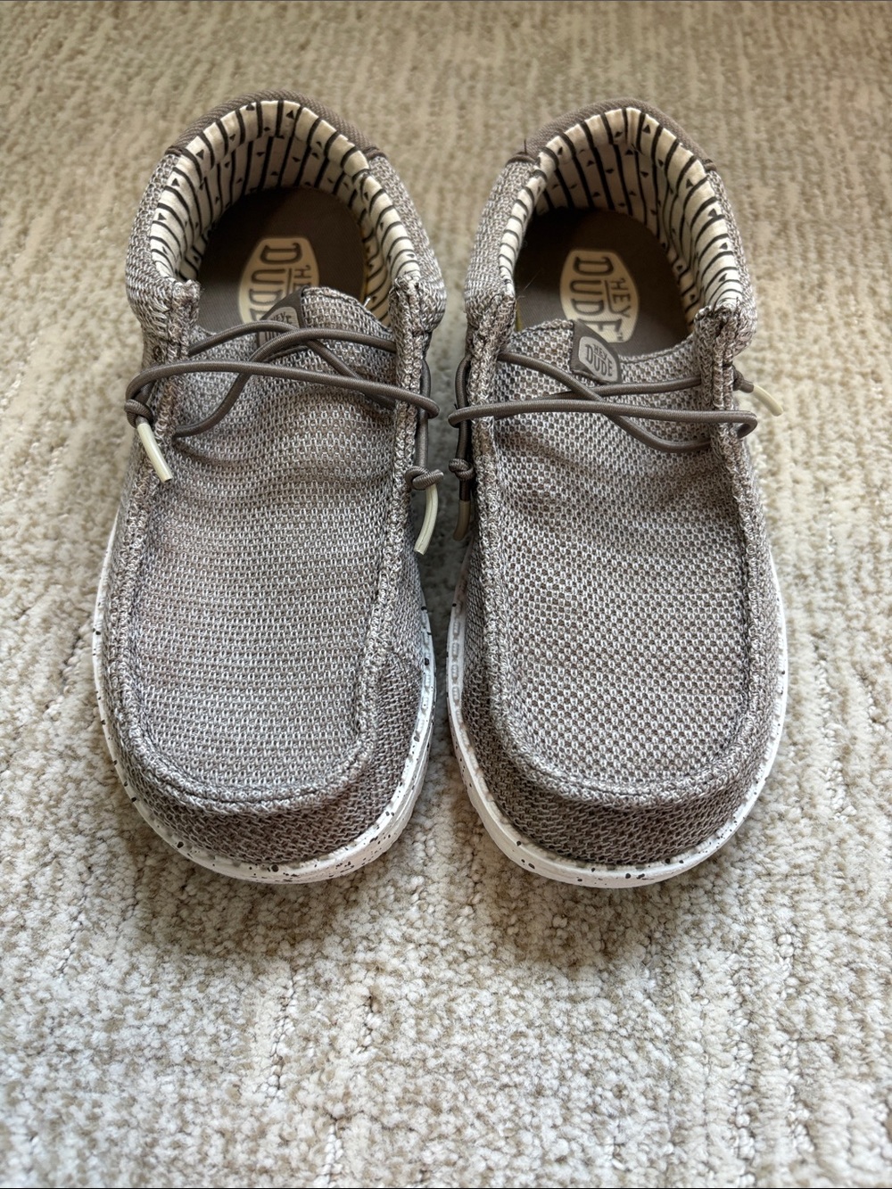 Hey Dude Boys Taupe Woven Slip-On Casual Shoes